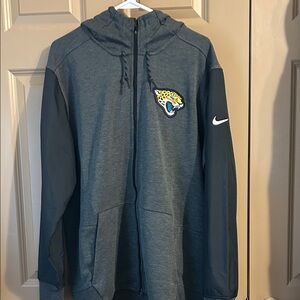 Nike Gray and Black Jacksonville Jaguars Full-Zip Hoodie